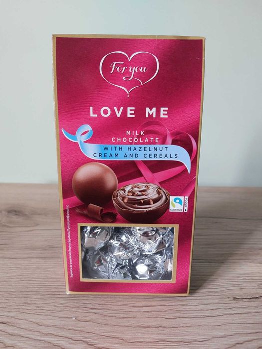 Praliny LOVE ME, mleczne z kremem orzechowym, prezent OKAZJA!!!