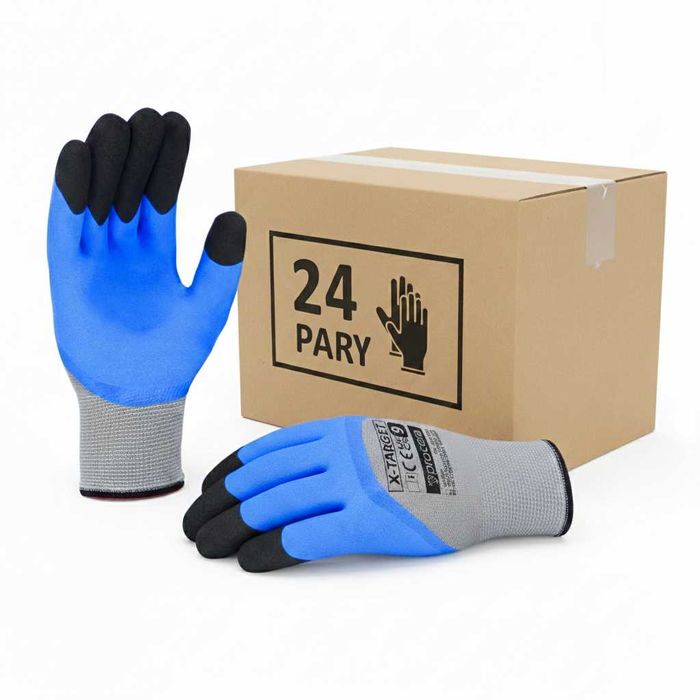 Rękawiczki Robocze Rękawice Powlekane Lateksem 24 PARY - Rozm.8 (M)