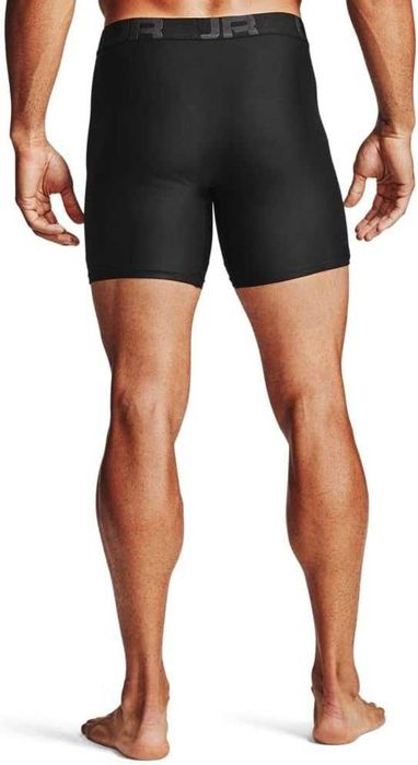 UNDER ARMOUR Tech 6in 2-Pak Bokserki Męskie Czarne SM Bez Szwów 4-Way