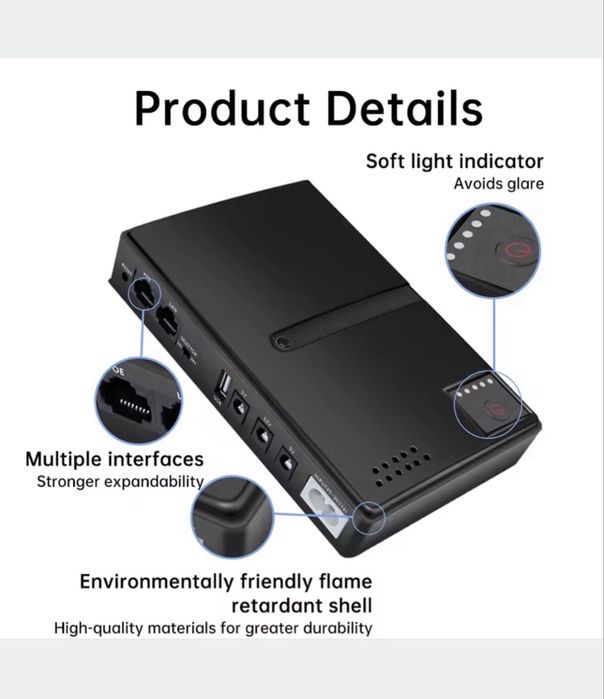ДБЖ Dc ups 12 v з акумуляторами Samsung 14000 mAh / wifi без світла