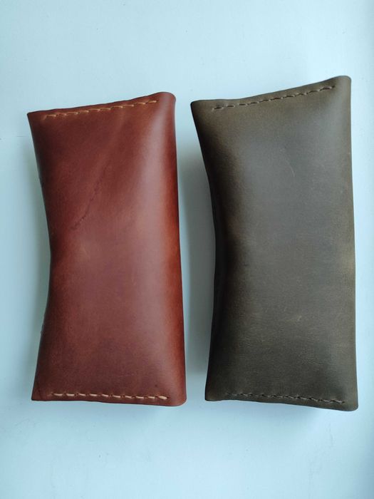 Футляр для очков кожаный из кожи чехол очечник. Для окулярів. Оптика