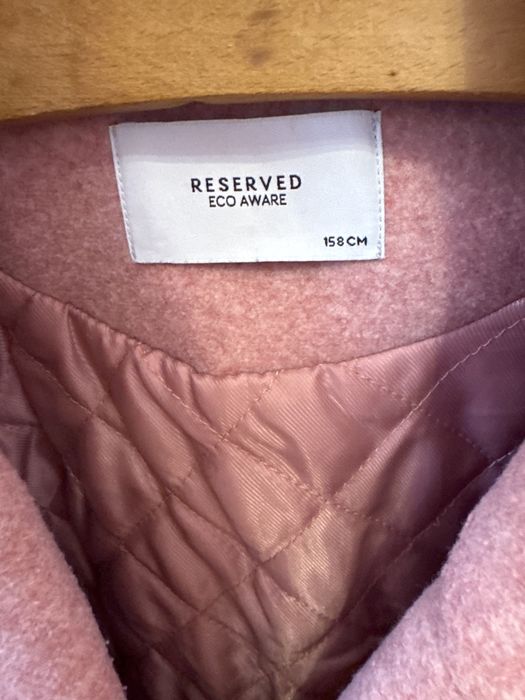 Пальто Reserved Eco Aware 158 см, рожеве