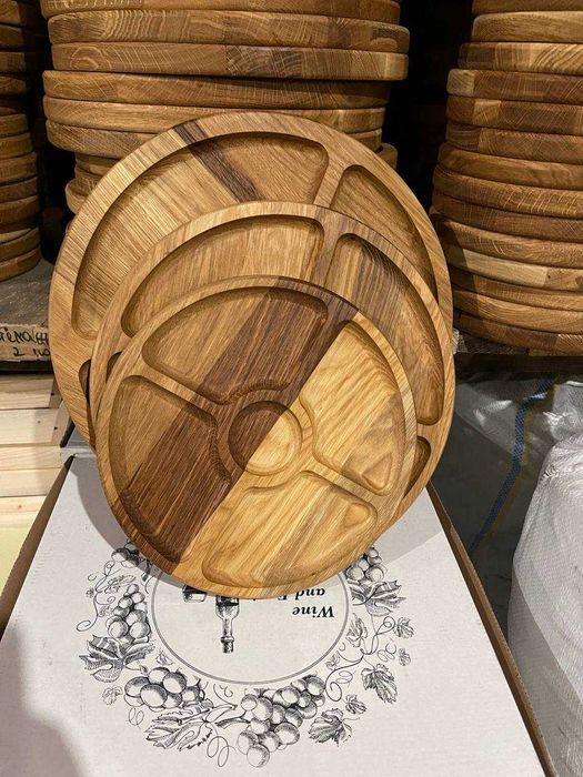 Менажниця тарілка дубова [25/30/35см]