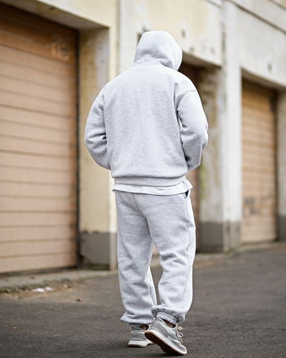 чоловічий спортивний костюм 3в1 сірий/комплект худі штани жилетка