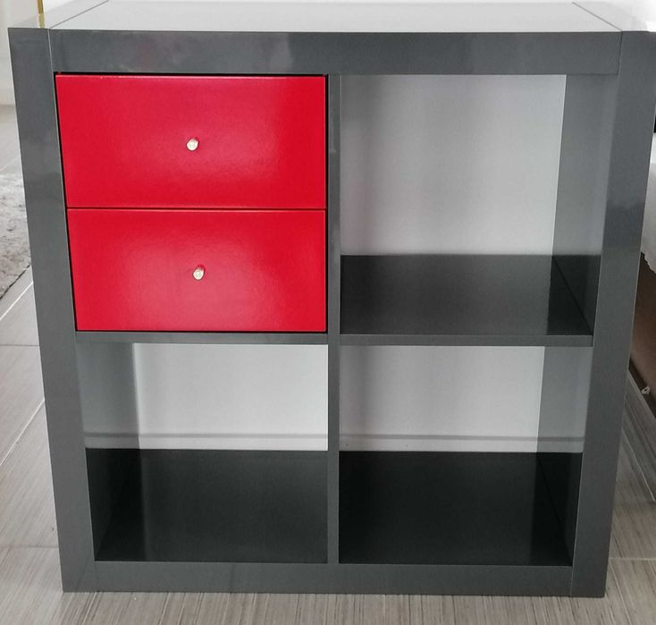 móvel entrada lacado cinza