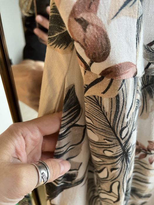 Letnia sukienka na ramiączkach midi Mango MNG monstera