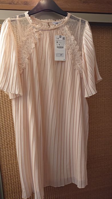 Sukienka zara M plisowana okolicznościowa
