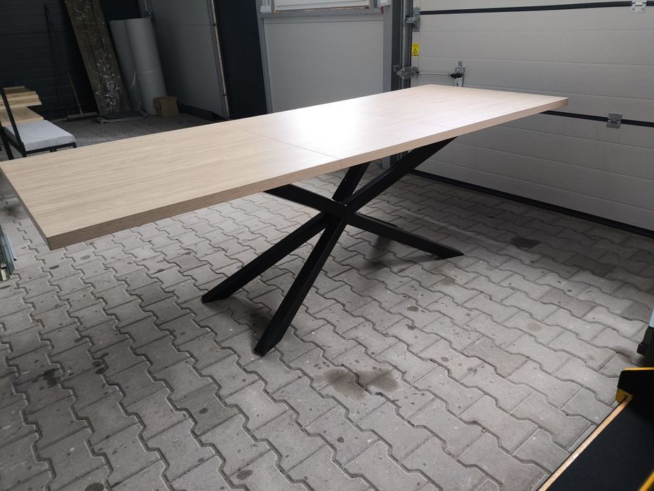 Stół loft pająk 180x90 rozkładany wstawka 60cm -nowy