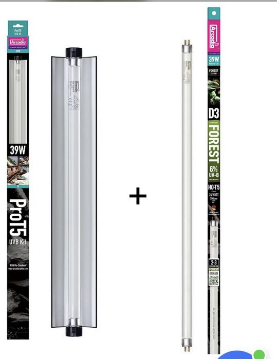 Arcadia Pro T5 UVB Kit 85cm + Świetlówka T5 39w 6% UVB