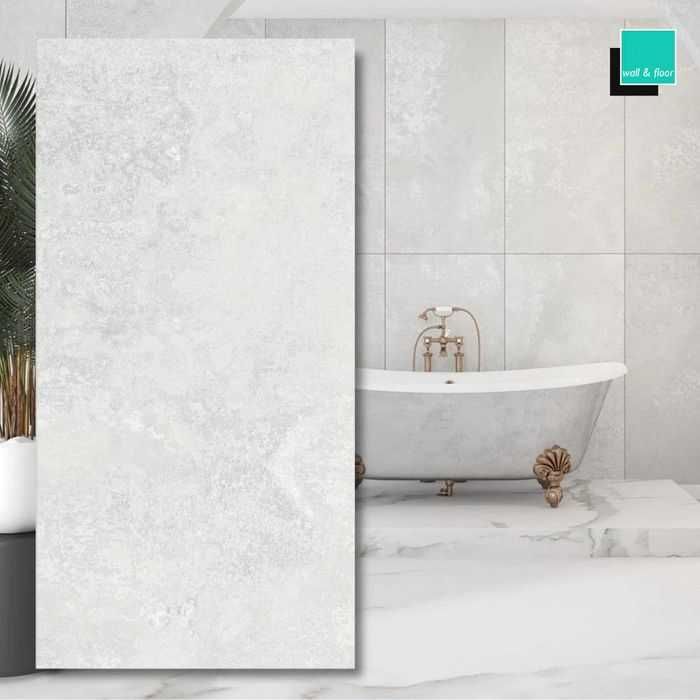 Gres Cement Albira White/Grey Carving 120x60 Płytki ścienne do domu