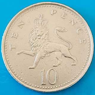 10 Pence de 1992, Reino Unido, Isabel II
