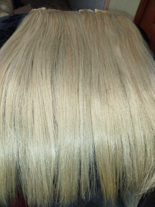 Волоси блонд для нарошуваня збільшеня об'єму та густоти, треси, пряді