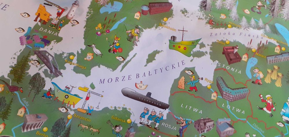 Mapa Europy w obrazkach NOWA na prezent