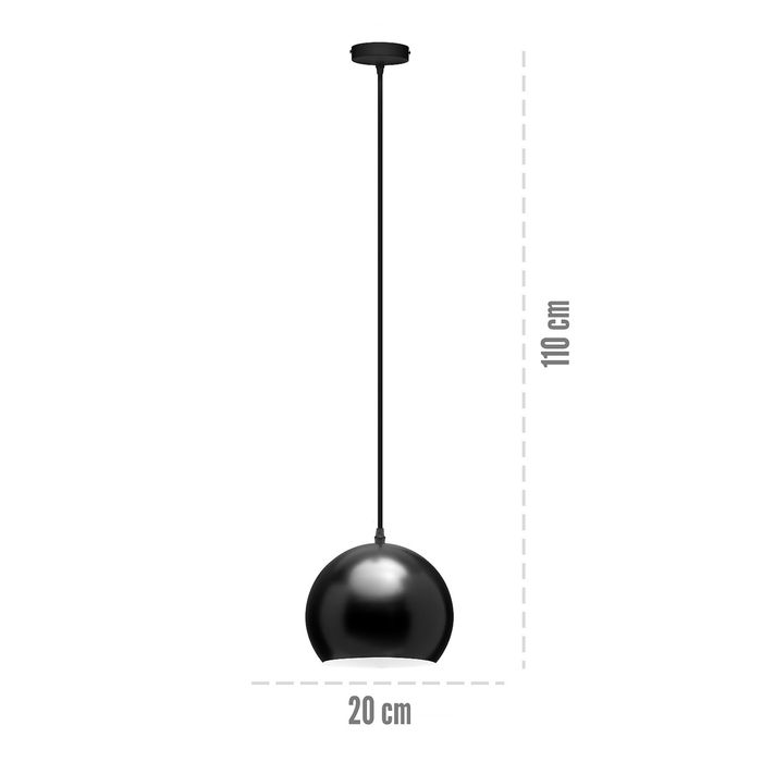 Lampa wisząca czarna