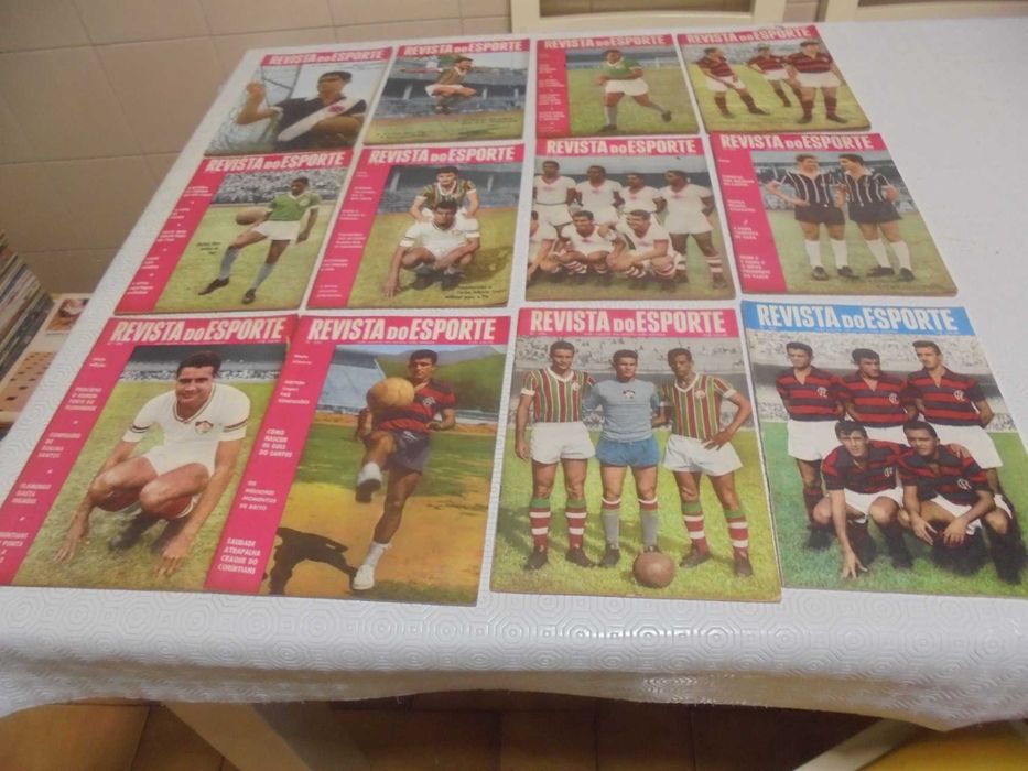 Revista do Esporte - lote de revistas brasileiras de futebol anos 60