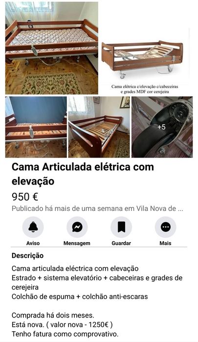 Cama articulada nova ( pouco usada )