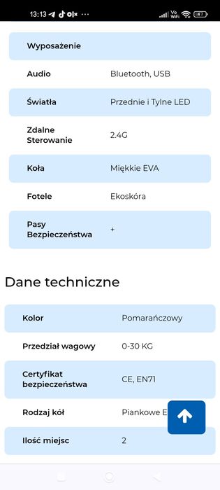 BUGGY  samochod auto dla dzieci