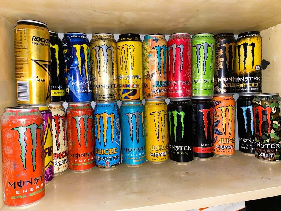 Coleção 24 Latas Monster Energy | LH44 • VR46 • Assault • Mule