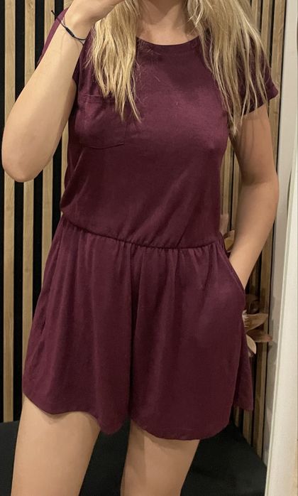 Kombinezon śliwkowy lato 36 S h&m