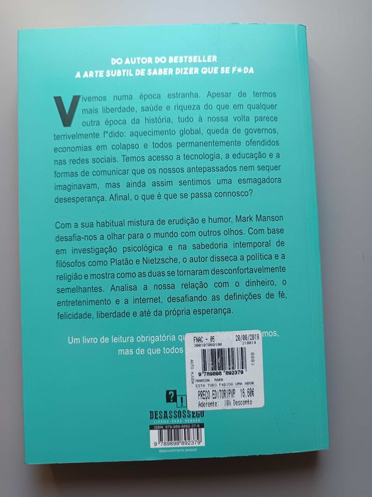 Está Tudo F*dido – Mark Manson