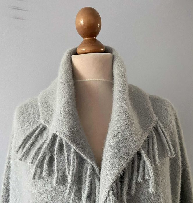 Alpaka kardigan kamizelka płaszcz narzutka bluza ocieplacz XXL