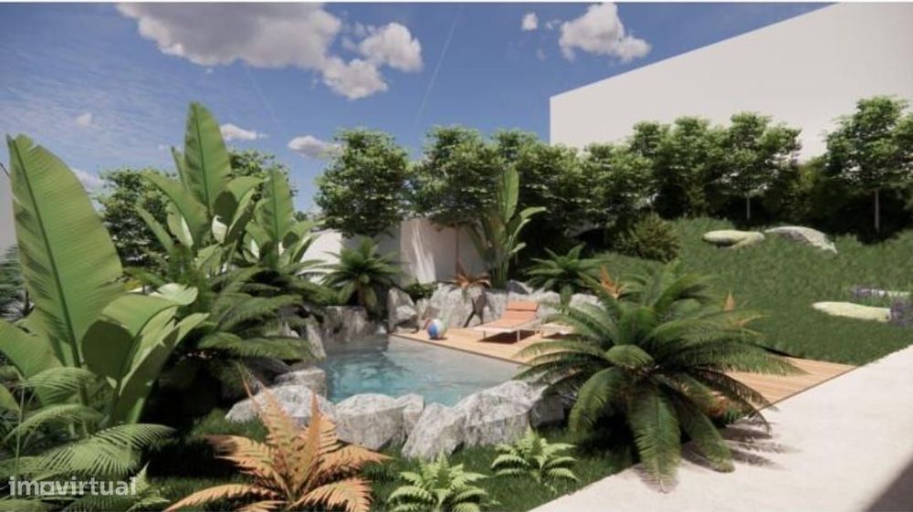 Terreno Urbano com Projeto Aprovado para Moradia T4 Moderna e Piscina
