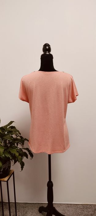 Bluzka elegancka morelowa 42 xl kamyczki