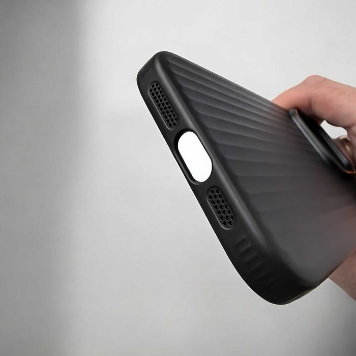 Etui NUOVARA Line do iPhone 16 Pro Max (Black Orange)