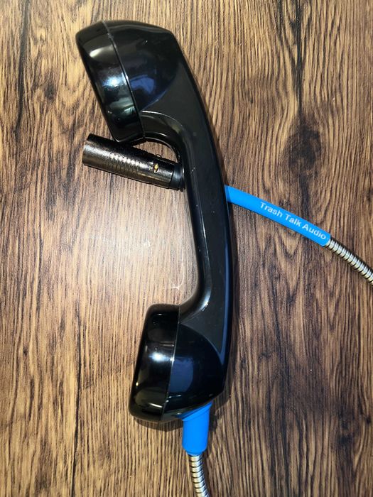 Mikrofon Telefon Trash Talk Audio Payphone Mic PP-1 NOS Black