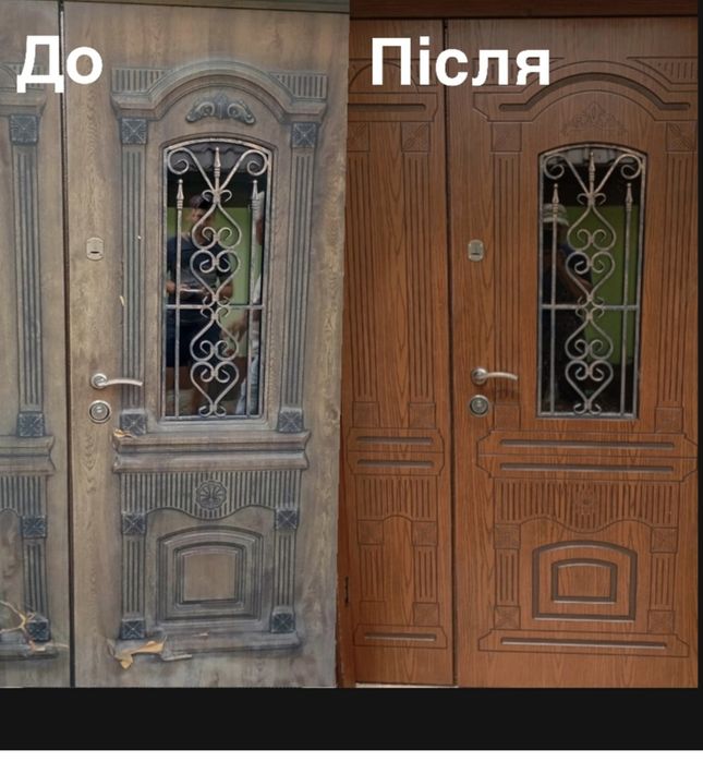 Замена вздутых МДФ на ПОЛИМЕР  панели.Ремонт Дверей.  Днепр
