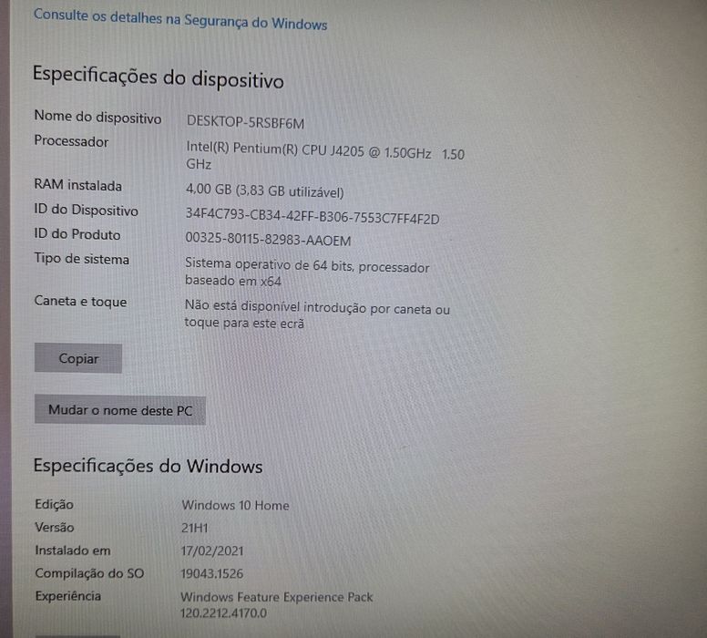 Asus V221ID All in one Pc