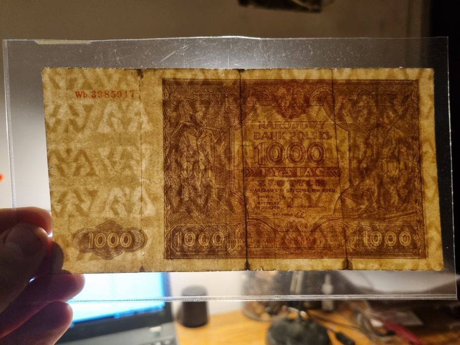 Banknot 1000 złotych 1946 seria zastępcza Wb.