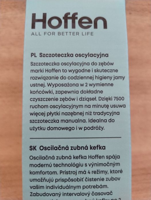 Szczoteczka oscylacyjna do zębów nowa