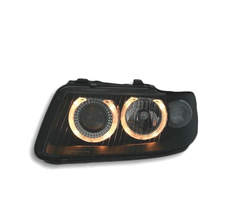 FARÓIS AUDI A3 8L 00-03 FUNDO PRETO