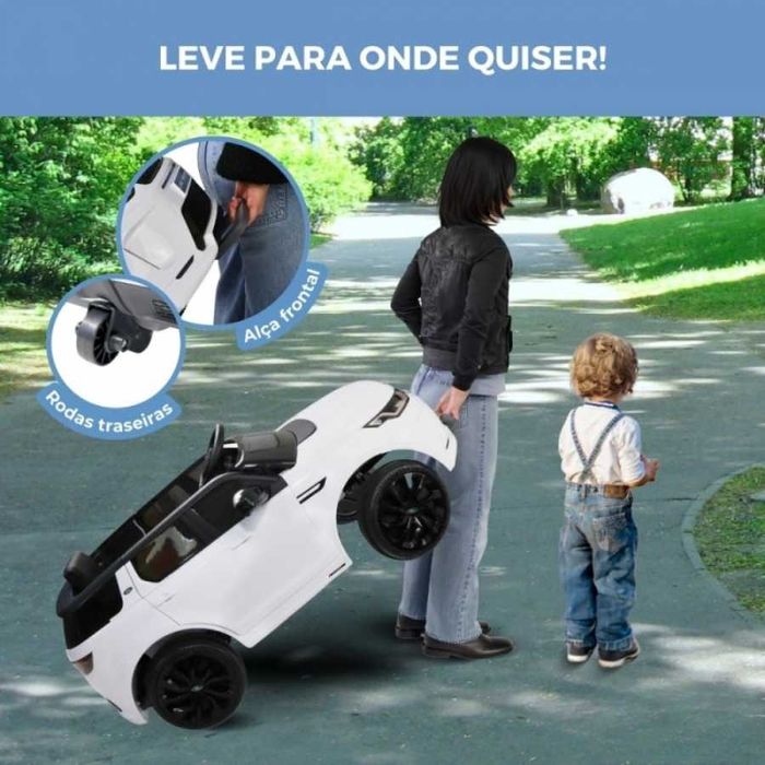 Carro Elétrico Range Rover Infantil Branco – Presente Natal