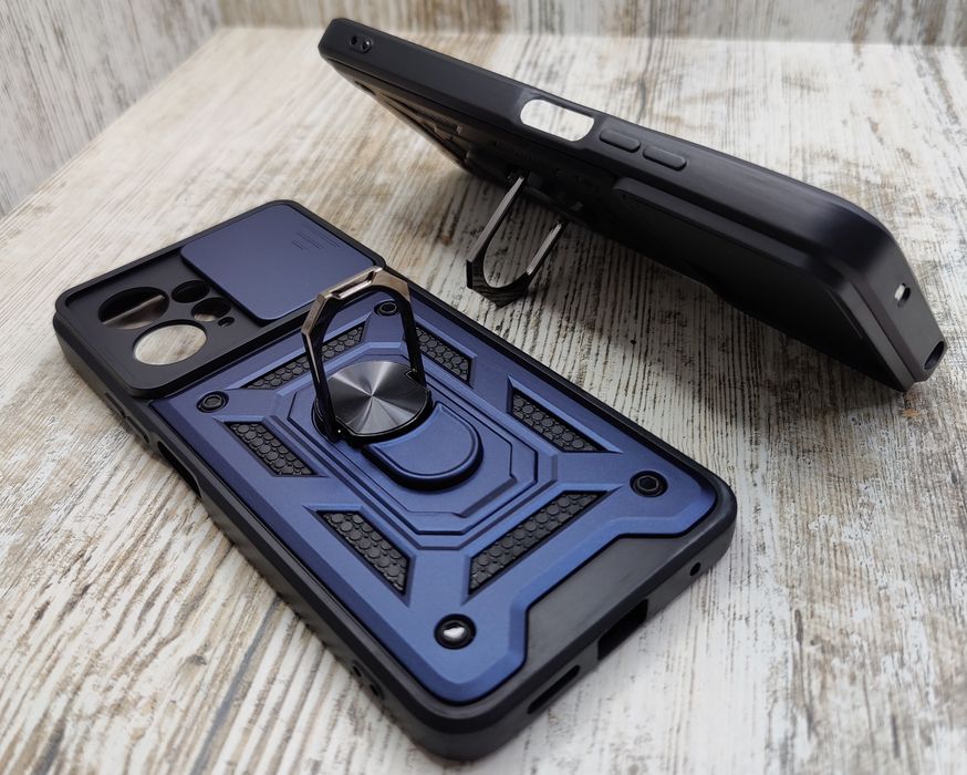 Чехол противоударный на Xiaomi Redmi Note 12 4G Шторка. Кольцо