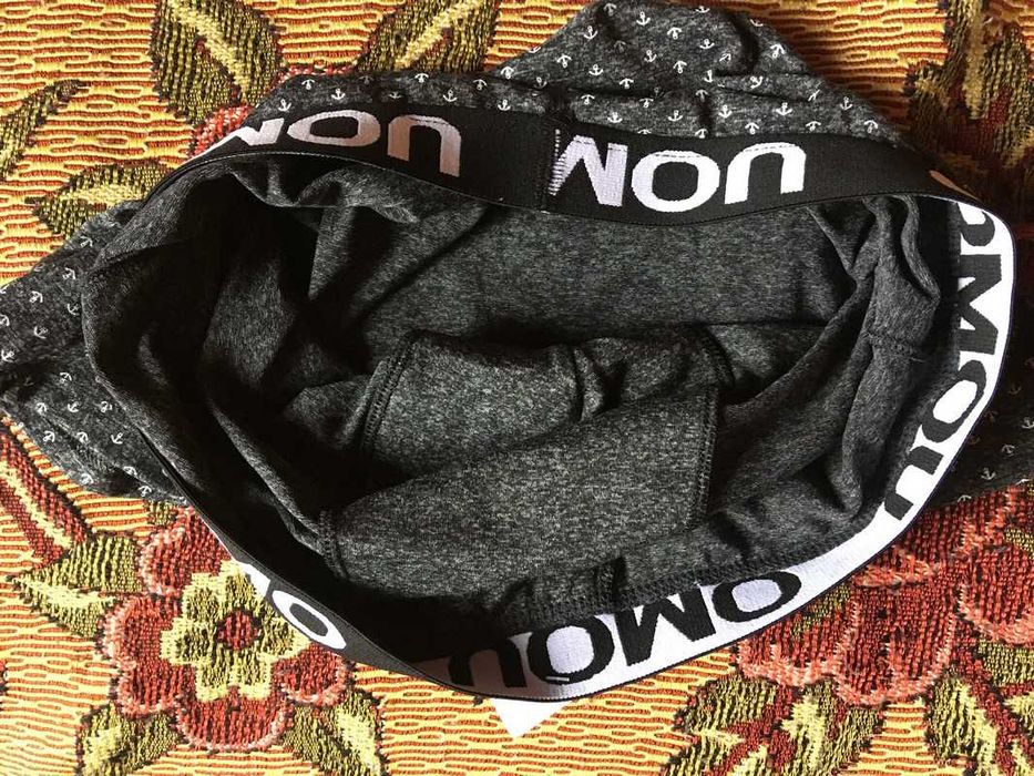 Nowe męskie slipy bokserki majtki szare kotwice bambus bawełna