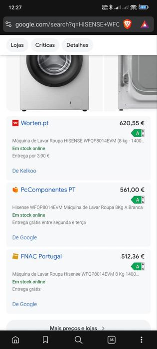 Máquina de Lavar Roupa Hisense