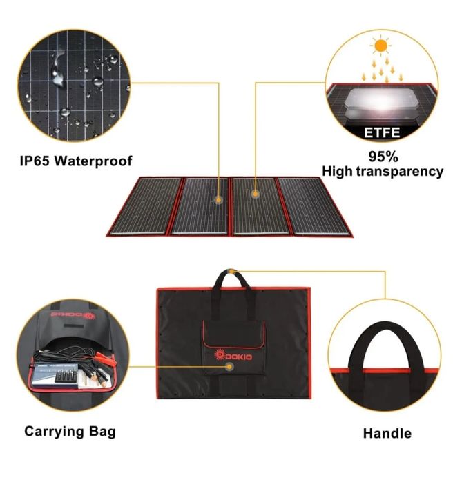 Сонячна панель Dokio FFSP-220M 200Вт (50Wx4)
