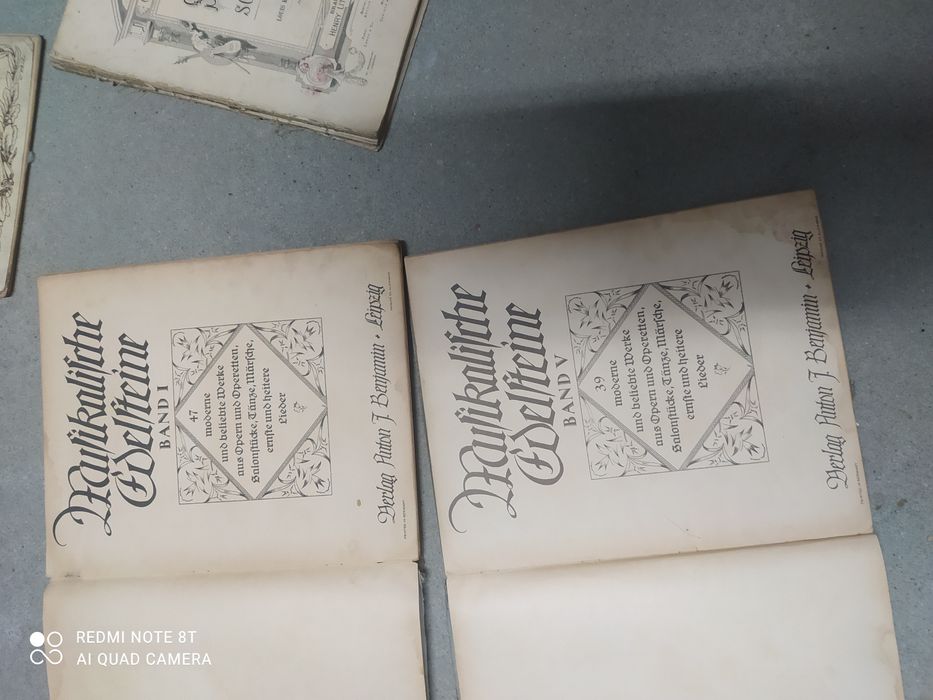 Stare nuty fortepian