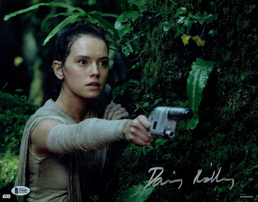 ! AUTOGRAF Daisy RIDLEY 28x35 cm Certyf STAR WARS Gwiezdne Wojny