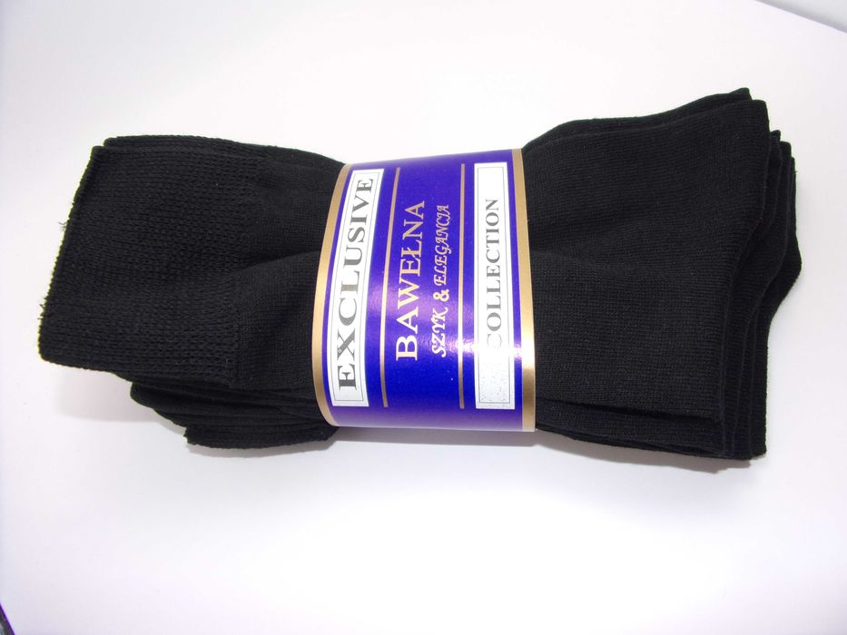 5x Skarpety bawełniane męskie 41/43 czarne.