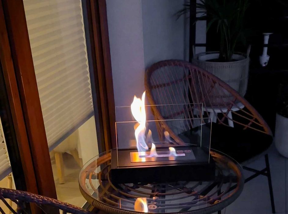 Біокамін BiokominkiGMT окремостоячий, Glow чорний матовий,