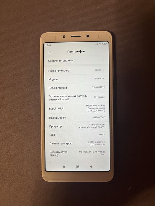 Xiaomi redmi 6a 3/32