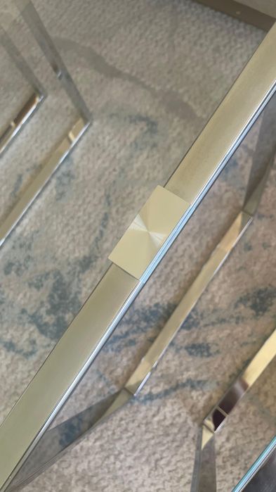 Conjunto de 3 mesas auxiliares de aço e cristal Catalina El Corte Inglés