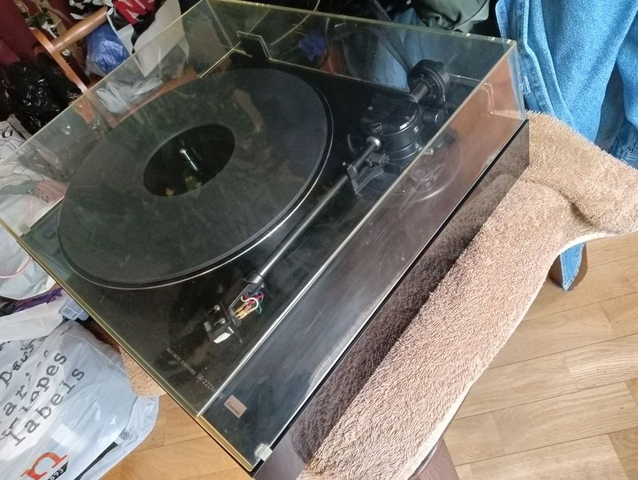 SUPER Gramofon Sansui SR 222mkV JAPAN vintage micro seiki piano black