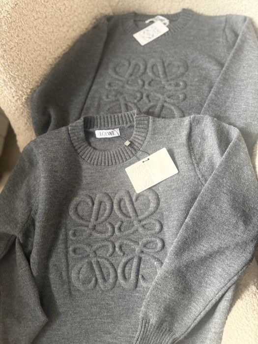 Сірий светр кофта Loewe сірий XS S M лоаве