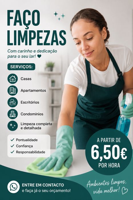 Faco limpezas e apoio Idosos