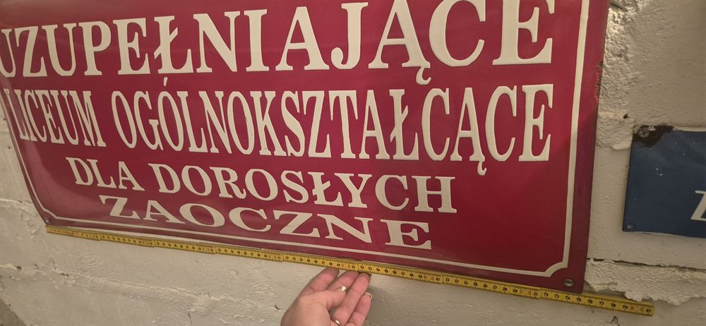 Tablica emaliowana emalia prl szyld