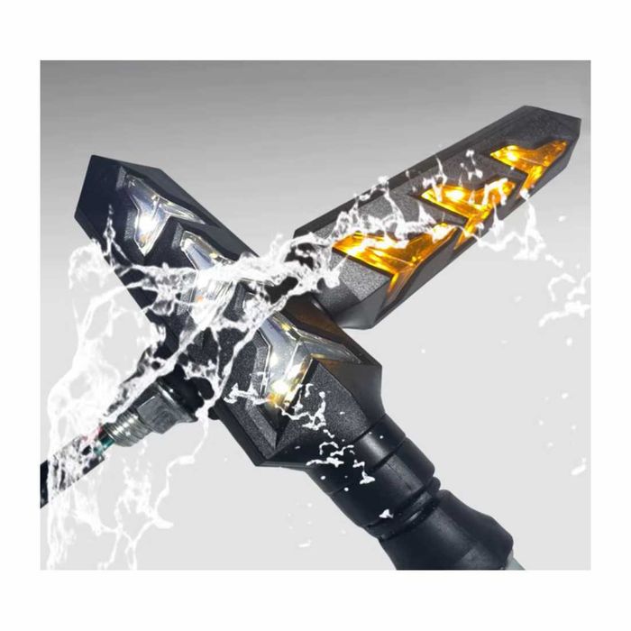 Piscas LED universais - Formato Y com luz sequencial